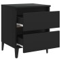 Mesita de noche madera contrachapada negro 40x35x50 cm de vidaXL, Mesitas de noche - Ref: Foro24-805871, Precio: 61,07 €, Des...