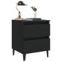 Mesita de noche madera contrachapada negro 40x35x50 cm de vidaXL, Mesitas de noche - Ref: Foro24-805871, Precio: 61,07 €, Des...