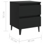 Mesita de noche madera contrachapada negro 40x35x50 cm de vidaXL, Mesitas de noche - Ref: Foro24-805871, Precio: 61,07 €, Des...