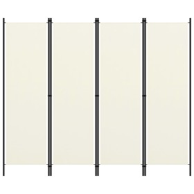 Biombo divisor de 4 paneles blanco 200x180 cm de vidaXL, Divisores de ambientes - Ref: Foro24-320719, Precio: 33,99 €, Descue...