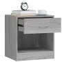 Mesitas de noche 2 unidades con cajón gris Sonoma de vidaXL, Mesitas de noche - Ref: Foro24-342587, Precio: 64,20 €, Descuent...