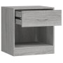 Mesitas de noche 2 unidades con cajón gris Sonoma de vidaXL, Mesitas de noche - Ref: Foro24-342587, Precio: 64,20 €, Descuent...