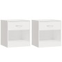 Nightstands 2 units with white drawer with gloss by vidaXL, Nightstands - Ref: Foro24-342585, Price: 48,24 €, Discount: %