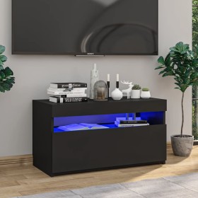 Mueble de TV con luces LED negro 75x35x40 cm de vidaXL, Muebles TV - Ref: Foro24-804393, Precio: 63,99 €, Descuento: %