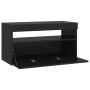 Mueble de TV con luces LED negro 75x35x40 cm de vidaXL, Muebles TV - Ref: Foro24-804393, Precio: 64,51 €, Descuento: %