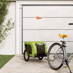 Pet Bicycle Trailer Iron Oxford Cloth Green Black by vidaXL, pet strollers - Ref: Foro24-94004, Price: 89,99 €, Discount: %