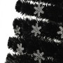 Árbol de Navidad copos de nieve LED fibra óptica negro 150 cm de vidaXL, Arboles de navidad - Ref: Foro24-328462, Precio: 78,...