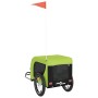 Pet Bicycle Trailer Iron Oxford Cloth Green Black by vidaXL, pet strollers - Ref: Foro24-94004, Price: 92,43 €, Discount: %