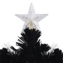 Árbol de Navidad copos de nieve LED fibra óptica negro 150 cm de vidaXL, Arboles de navidad - Ref: Foro24-328462, Precio: 78,...