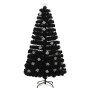 Weihnachtsbaum Schneeflocken LED Glasfaser schwarz 120 cm von vidaXL, Weihnachtsbäume - Ref: Foro24-328461, Preis: 65,22 €, R...