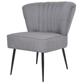 Sillón de cóctel tela gris claro de vidaXL, Sillones - Ref: Foro24-244097, Precio: 209,99 €, Descuento: %