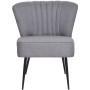 Sillón de cóctel tela gris claro de vidaXL, Sillones - Ref: Foro24-244097, Precio: 209,34 €, Descuento: %