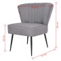 Sillón de cóctel tela gris claro de vidaXL, Sillones - Ref: Foro24-244097, Precio: 209,75 €, Descuento: %