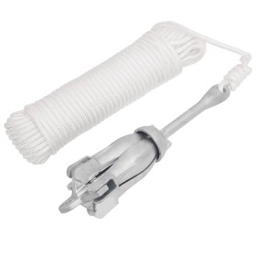 Folding anchor with silver malleable iron rope 3.2 kg by vidaXL, Anchors - Ref: Foro24-94286, Price: 43,99 €, Discount: %