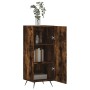 Aparador madera de ingeniería roble ahumado 34,5x34x90 cm de vidaXL, Aparadores - Ref: Foro24-828513, Precio: 58,02 €, Descue...