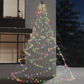 Wall tree with metal hook 720 colorful LEDs 5 m by vidaXL, Hoses and string lights - Ref: Foro24-328647, Price: 61,99 €, Disc...