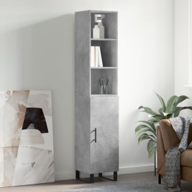 Gray concrete plywood sideboard 34.5x34x180 cm by vidaXL, Sideboards - Ref: Foro24-3189665, Price: 113,57 €, Discount: %