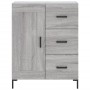 Aparador de madera de ingeniería gris Sonoma 69,5x34x90 cm de vidaXL, Aparadores - Ref: Foro24-830266, Precio: 97,62 €, Descu...