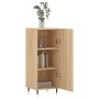 Aparador madera contrachapada color roble Sonoma 34,5x34x90 cm de vidaXL, Aparadores - Ref: Foro24-828519, Precio: 57,99 €, D...