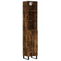 Aparador de madera contrachapada roble ahumado 34,5x34x180 cm de vidaXL, Aparadores - Ref: Foro24-3189666, Precio: 100,72 €, ...