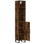 Aparador de madera contrachapada roble ahumado 34,5x34x180 cm de vidaXL, Aparadores - Ref: Foro24-3189666, Precio: 100,72 €, ...