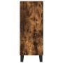 Aparador de madera contrachapada roble ahumado 34,5x34x180 cm de vidaXL, Aparadores - Ref: Foro24-3189666, Precio: 100,72 €, ...