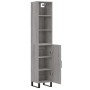 Aparador alto madera contrachapada gris Sonoma 34,5x34x180 cm de vidaXL, Aparadores - Ref: Foro24-3189667, Precio: 107,99 €, ...