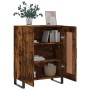 Aparador de madera de ingeniería roble ahumado 69,5x34x90 cm de vidaXL, Aparadores - Ref: Foro24-830225, Precio: 58,99 €, Des...