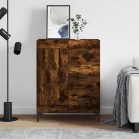 Smoked oak engineered wood sideboard 69.5x34x90 cm by vidaXL, Sideboards - Ref: Foro24-830265, Price: 94,83 €, Discount: %