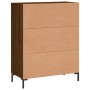 Aparador de madera de ingeniería marrón roble 69,5x34x90 cm de vidaXL, Aparadores - Ref: Foro24-830267, Precio: 97,04 €, Desc...