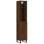 Aparador alto madera contrachapada roble marrón 34,5x34x180 cm de vidaXL, Aparadores - Ref: Foro24-3189668, Precio: 106,52 €,...