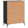 Aparador de madera de ingeniería negro 69,5x34x90 cm de vidaXL, Aparadores - Ref: Foro24-830261, Precio: 97,14 €, Descuento: %