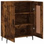 Aparador de madera de ingeniería roble ahumado 69,5x34x90 cm de vidaXL, Aparadores - Ref: Foro24-830217, Precio: 63,15 €, Des...