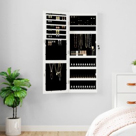 Wall-mounted mirror with jewelry cabinet and LED lights in white by vidaXL, Mirrors - Ref: Foro24-353244, Price: 91,99 €, Dis...