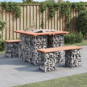 Gabion design garden bench Douglas fir wood 100x102x72 cm by vidaXL, garden benches - Ref: Foro24-834369, Price: 101,99 €, Di...