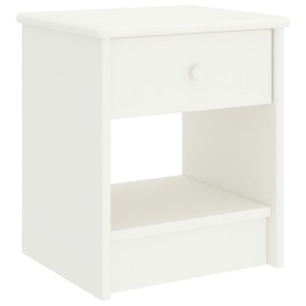 Mesita de noche madera maciza de mango blanco 35x30x40 cm de vidaXL, Mesitas de noche - Ref: Foro24-322222, Precio: 45,99 €, ...