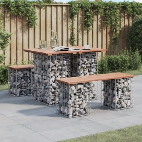 Gabionen-Design-Gartenbank aus massivem Kiefernholz, 100 x 70 x 72 cm von vidaXL, Gartenbänke - Ref: Foro24-834366, Preis: 75...