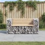 Garden bench design with gabions made of solid pine wood 143x71x65.5 cm by vidaXL, garden benches - Ref: Foro24-834377, Price...