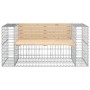 Garden bench design with gabions made of solid pine wood 143x71x65.5 cm by vidaXL, garden benches - Ref: Foro24-834377, Price...