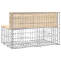 Gabion design garden bench solid pine wood 103x70x65 cm by vidaXL, garden benches - Ref: Foro24-834374, Price: 149,39 €, Disc...