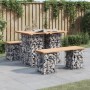 Gabion design garden bench solid pine wood 100x70x72 cm by vidaXL, garden benches - Ref: Foro24-834365, Price: 73,56 €, Disco...