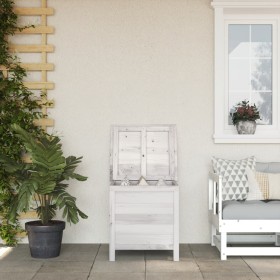 Solid wood garden chest white fir 50x49x56.5 cm by vidaXL, Outdoor storage boxes - Ref: Foro24-364749, Price: 82,58 €, Discou...