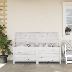 Solid wood garden chest white fir 150x50x56.5 cm by vidaXL, Outdoor storage boxes - Ref: Foro24-364757, Price: 181,99 €, Disc...