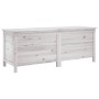 Solid wood garden chest white fir 150x50x56.5 cm by vidaXL, Outdoor storage boxes - Ref: Foro24-364757, Price: 182,49 €, Disc...