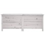 Solid wood garden chest white fir 150x50x56.5 cm by vidaXL, Outdoor storage boxes - Ref: Foro24-364757, Price: 182,49 €, Disc...