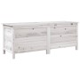 Solid wood garden chest white fir 150x50x56.5 cm by vidaXL, Outdoor storage boxes - Ref: Foro24-364757, Price: 182,49 €, Disc...