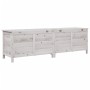 Solid wood garden chest white fir 198.5x50x56.5 cm by vidaXL, Outdoor storage boxes - Ref: Foro24-364761, Price: 221,19 €, Di...