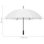 Weißer Regenschirm 130cm von vidaXL, Regenschirm - Ref: Foro24-149136, Preis: 19,88 €, Rabatt: %