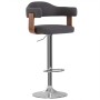 Bar stools, 2 units, dark gray curved wood and fabric by vidaXL, Kitchen stools - Ref: Foro24-327338, Price: 201,49 €, Discou...