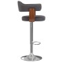 Bar stools, 2 units, dark gray curved wood and fabric by vidaXL, Kitchen stools - Ref: Foro24-327338, Price: 201,49 €, Discou...